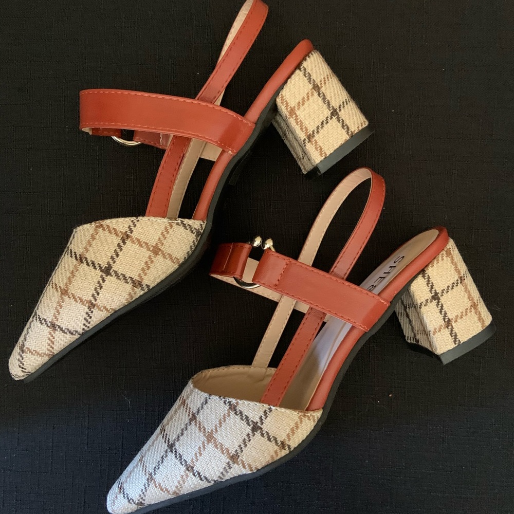 adorable plaid heels